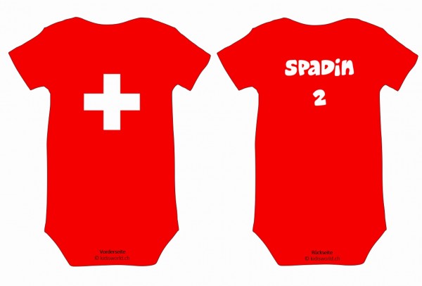Baby Body bedruckt &quot;EM 2016&quot;, 2-seitig