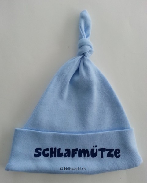 Neugeborenen Chäppli bedruckt &quot;Schlafmütze&quot;
