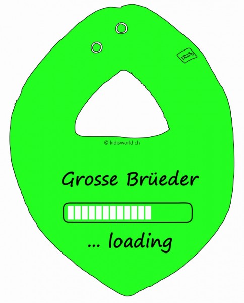 Dreieckstuch bedruckt mit Spruch &quot;Grosser Bruder&quot;