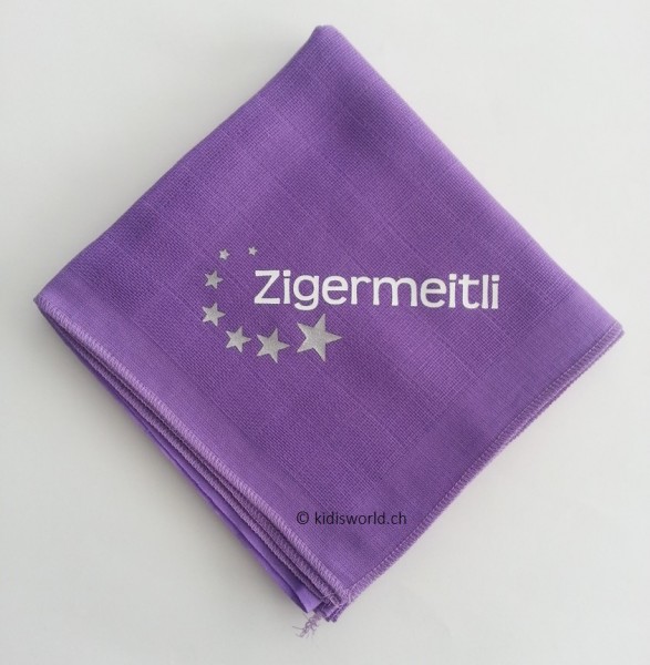 Nuscheli bedruckt mit Motiv &quot;Zigermeitli&quot;