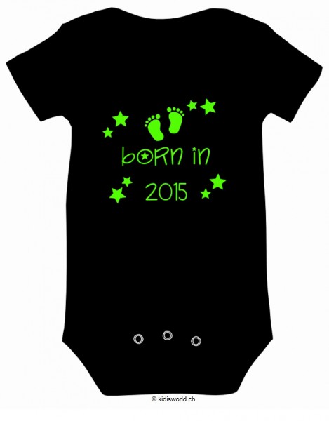 Baby Body bedruckt &quot;Born in 20XY&quot;