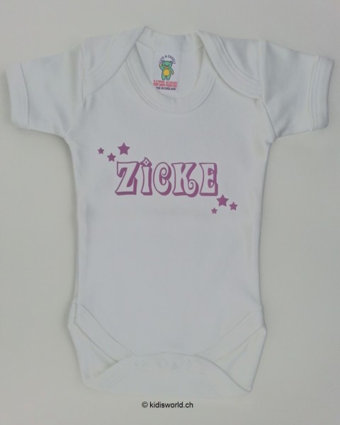 Baby Body bedruckt "Zicke"