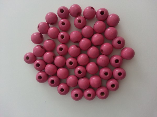 Holzperlen pink (10 mm)