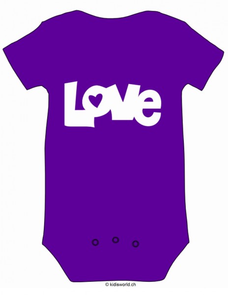 Baby Body bedruckt &quot;Love&quot;